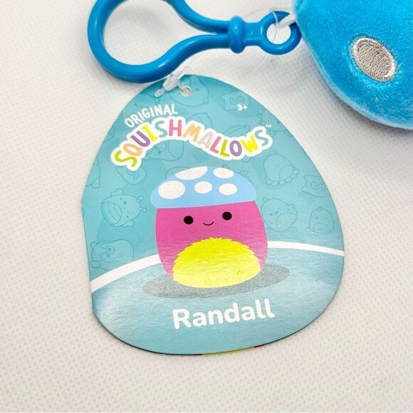 Squishmallows Randall the Pink and Blue Blacklight Mushroom Plushie Clip NWT - Picture 3 of 3